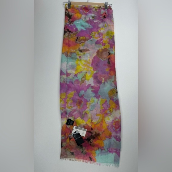 NWT Cejon Floral Watercolor Oversized Multi Wrap Scarf - Picture 1 of 6
